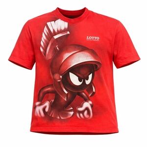 RARE Vtg 90s Looney Tunes Marvin The Martian Shirt Red Graphic Tee Lot 29 Sz L​